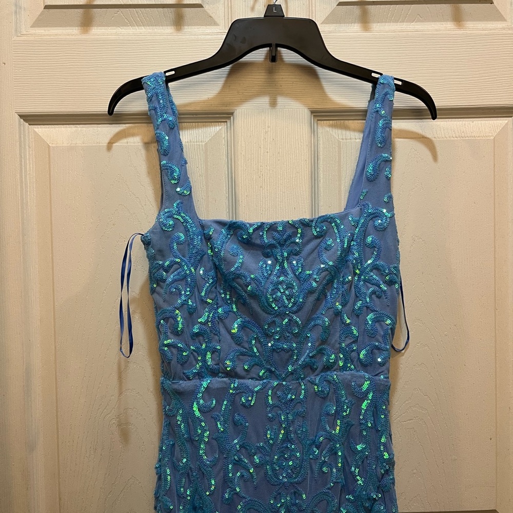 Blue sparkly windsor dress